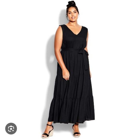 Loralette Seashore Maxi Dress in Black Size 16 NEW - Picture 1 of 9